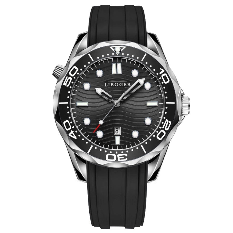 Classic Style Oversized Solid Color Needle Buckle Quartz Men's Watches