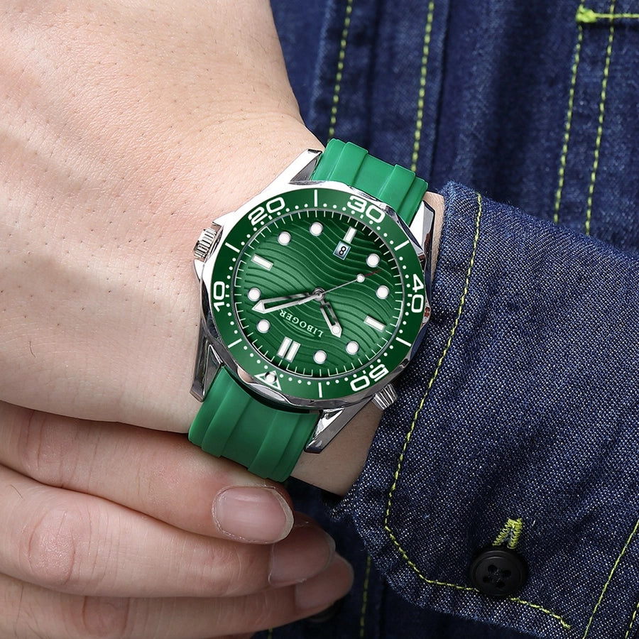 Classic Style Oversized Solid Color Needle Buckle Quartz Men's Watches