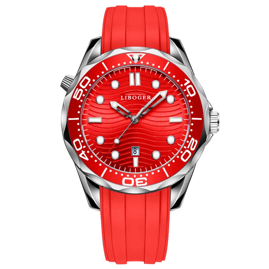 Classic Style Oversized Solid Color Needle Buckle Quartz Men's Watches