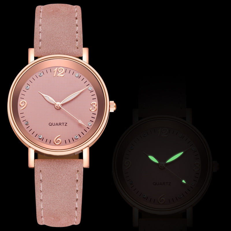 casual solid color buckle quartz women's watches