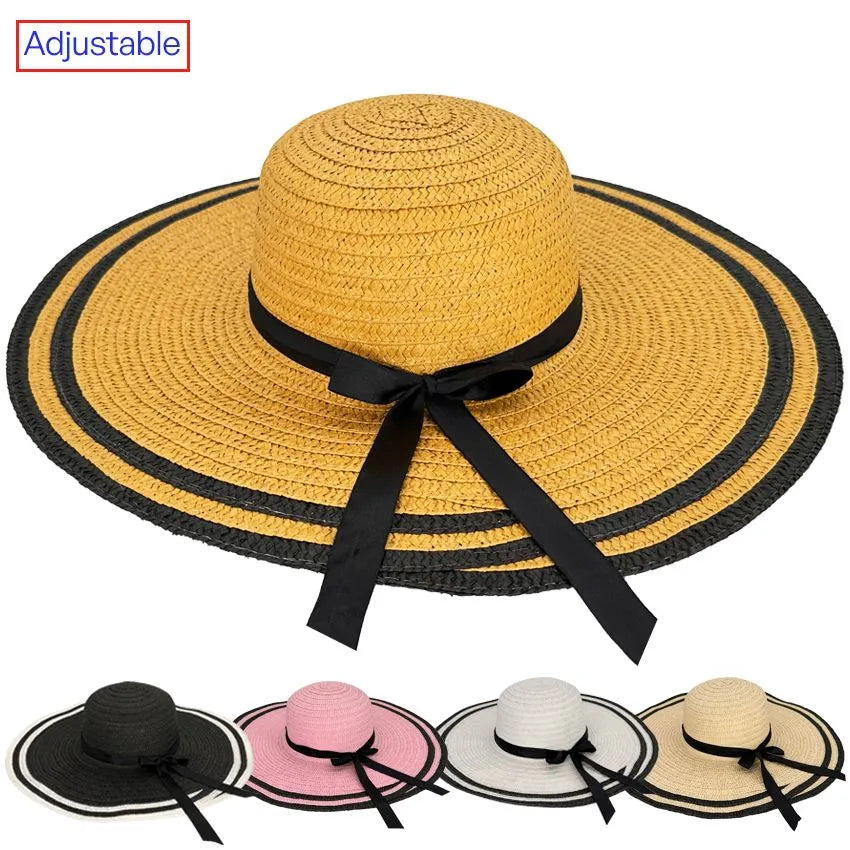 Wide-Brimmed Sun Summer Hats for Women - Assorted Colors WSH008