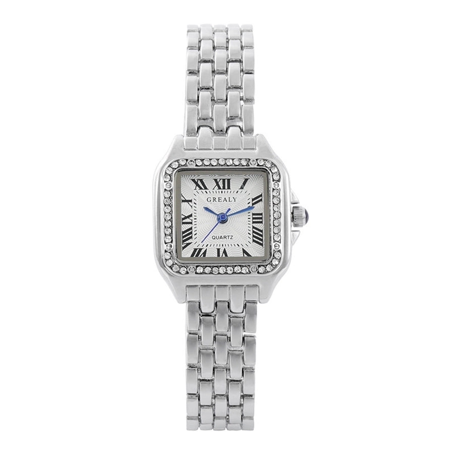 vintage style square single folding buckle quartz women's watches