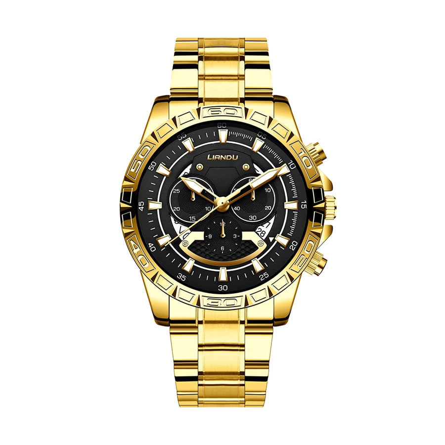 casual geometric buckle quartz men's watches