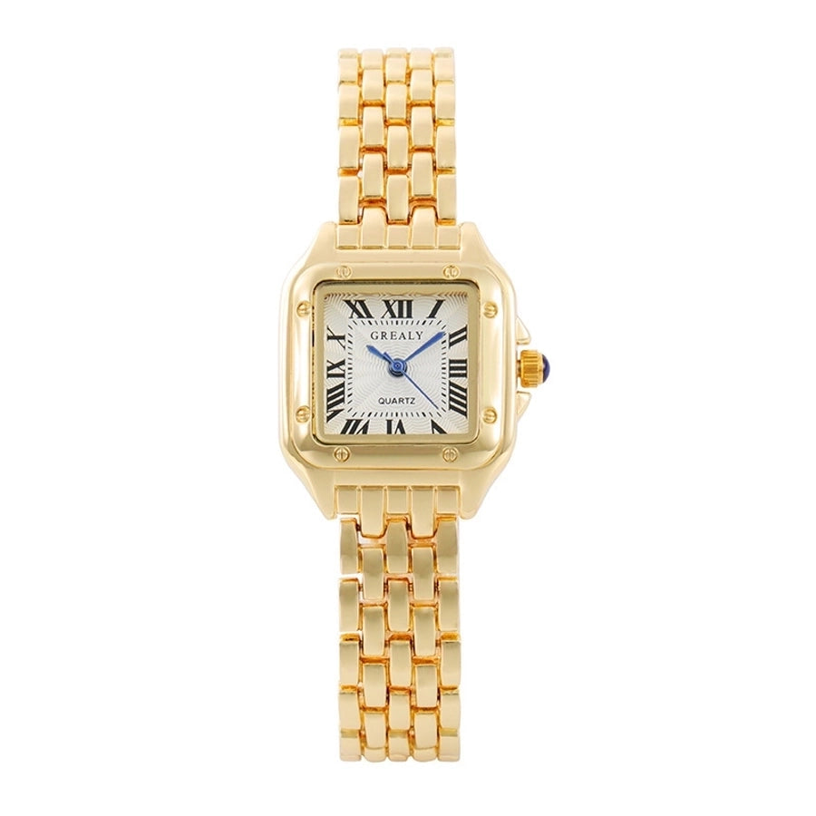 vintage style square single folding buckle quartz women's watches