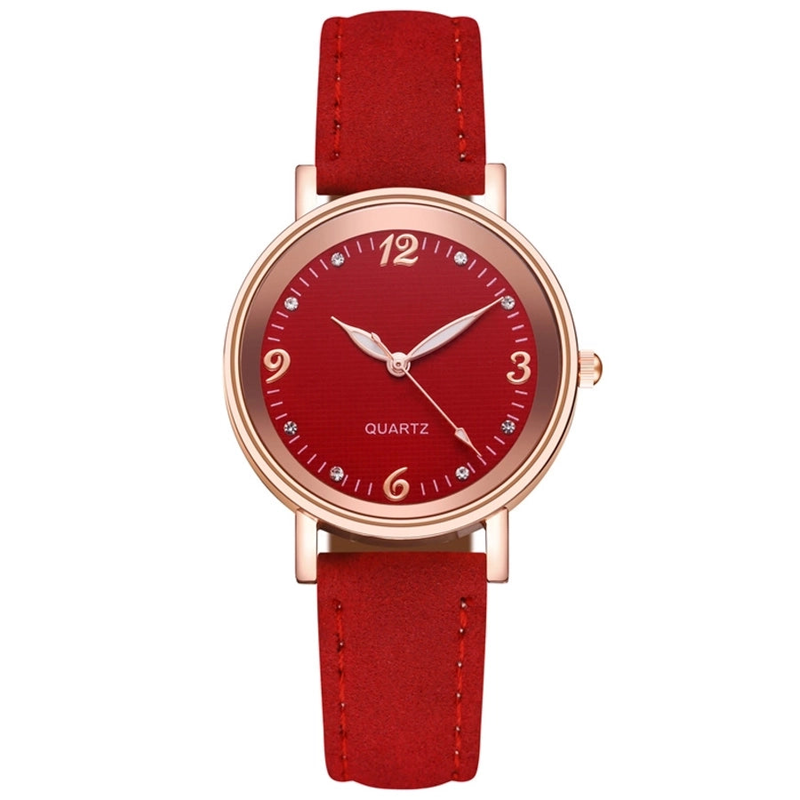 casual solid color buckle quartz women's watches