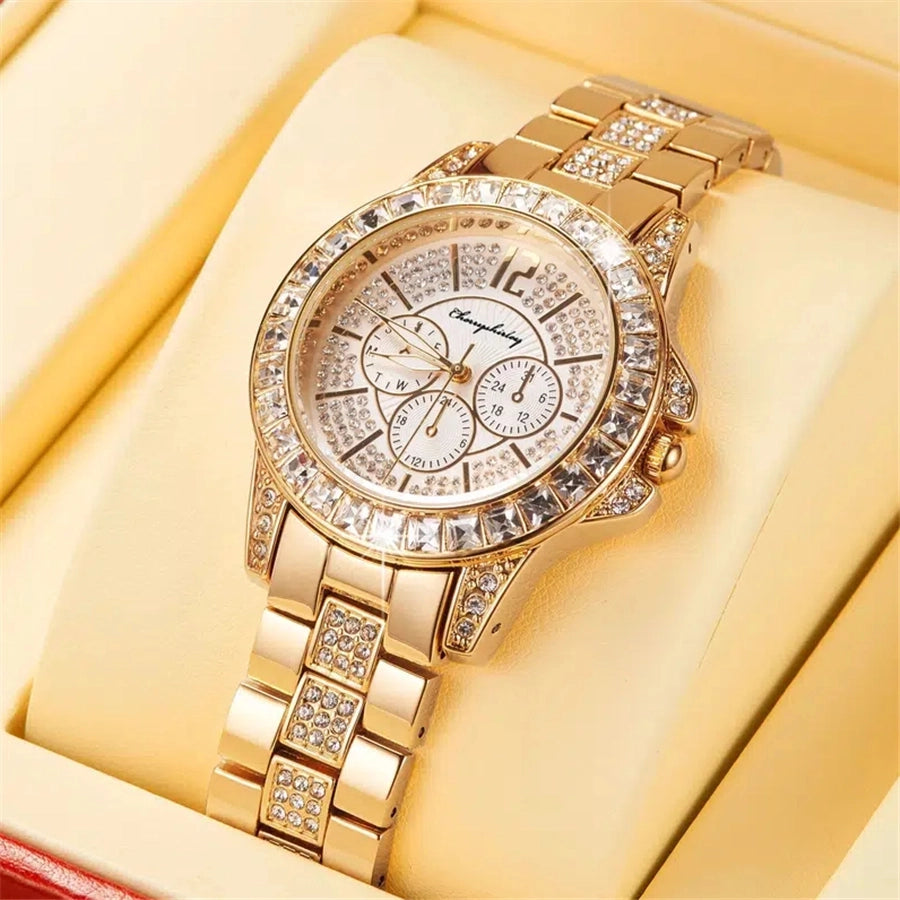 classic style solid color horseshoe buckle quartz women's watches