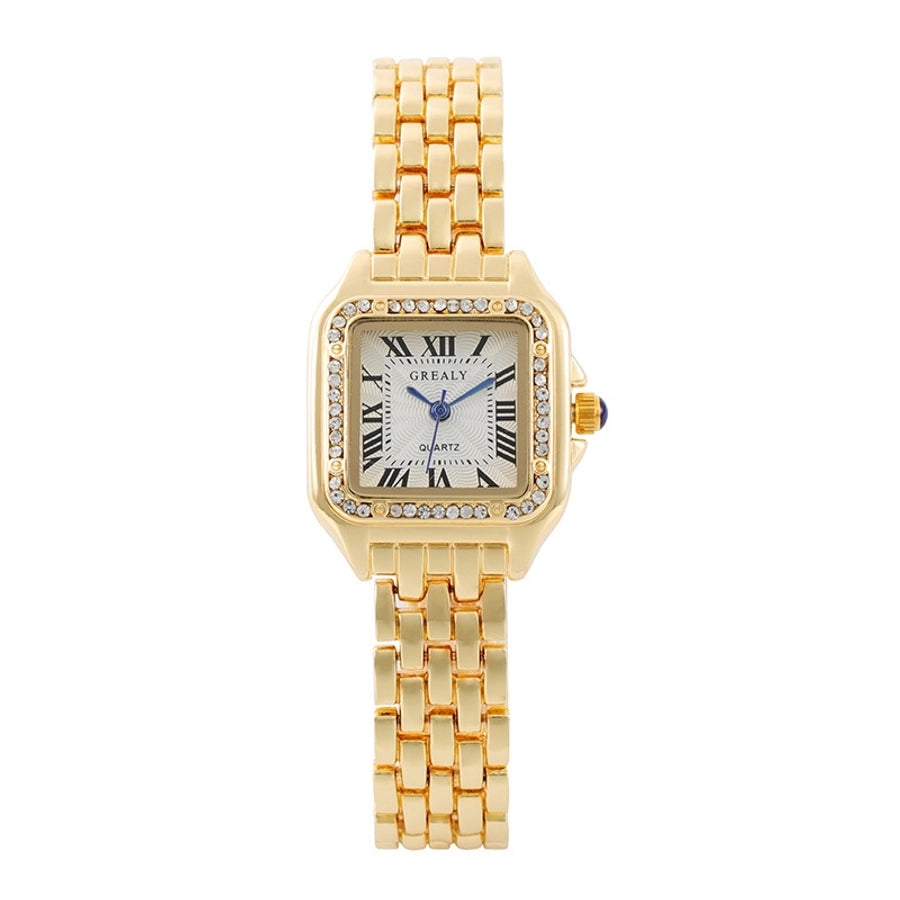 vintage style square single folding buckle quartz women's watches