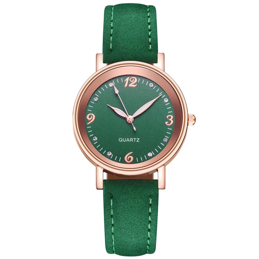 casual solid color buckle quartz women's watches