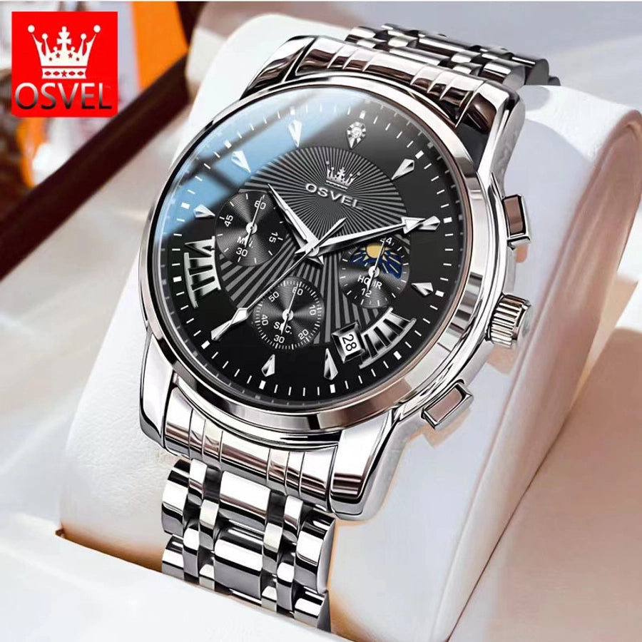 Casual Vacation Oversized Solid Color Hook Quartz Men's Watches