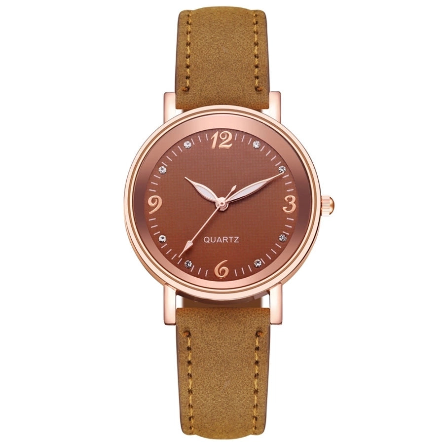 casual solid color buckle quartz women's watches