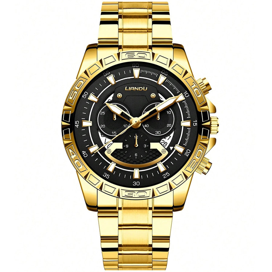 casual geometric buckle quartz men's watches