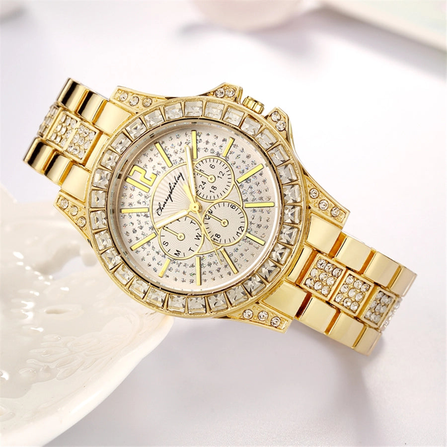 classic style solid color horseshoe buckle quartz women's watches