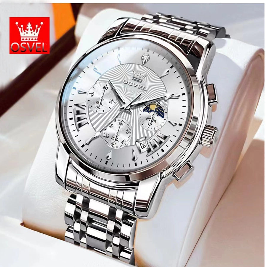 Casual Vacation Oversized Solid Color Hook Quartz Men's Watches