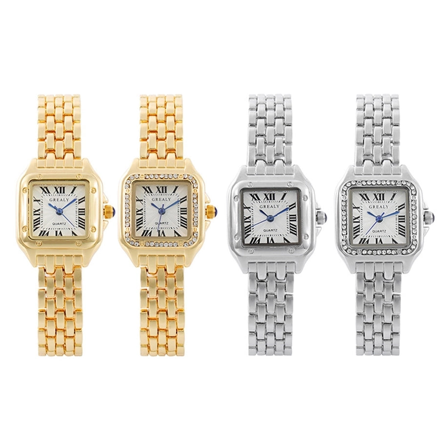 vintage style square single folding buckle quartz women's watches