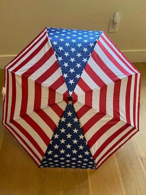 Stromberg like Patriot Folding American Flag Umbrella -USA 36"