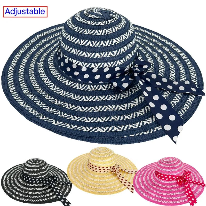 Foldable Bow Ribbon Summer Hat WSH031