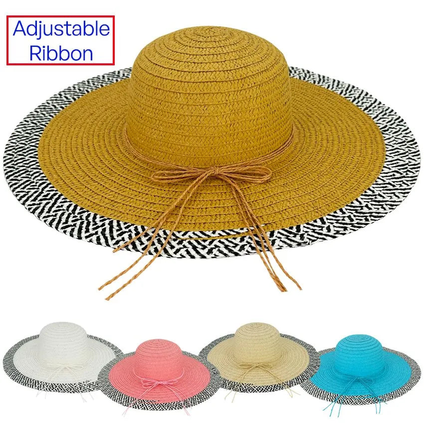 Wide Brim Floppy Beach Hats for Ladies with Assorted Colors WSH038